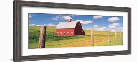 Barn in a Field-null-Framed Photographic Print