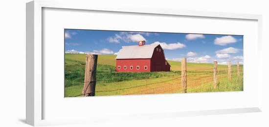 Barn in a Field-null-Framed Photographic Print