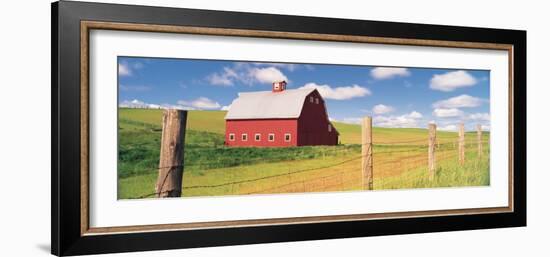 Barn in a Field-null-Framed Photographic Print