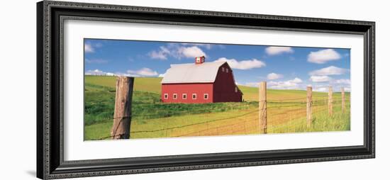 Barn in a Field-null-Framed Photographic Print