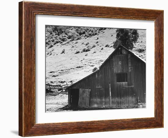 Barn in a Valley, Back of Mission, San Jose-Dorothea Lange-Framed Giclee Print