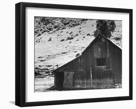 Barn in a Valley, Back of Mission, San Jose-Dorothea Lange-Framed Giclee Print