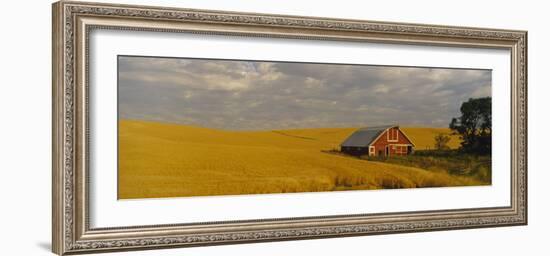 Barn in a Wheat Field, Palouse, Washington State, USA-null-Framed Photographic Print