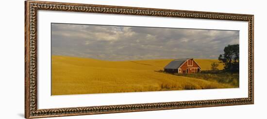 Barn in a Wheat Field, Palouse, Washington State, USA-null-Framed Photographic Print
