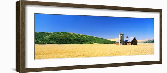 Barn in a Wheat Field, Washington State, USA-null-Framed Photographic Print