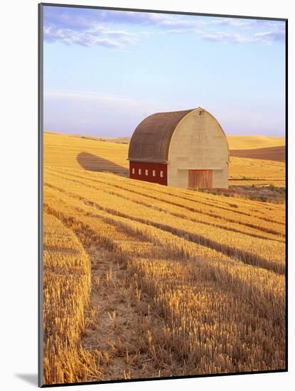 Barn in Harvested Field-Terry Eggers-Mounted Photographic Print