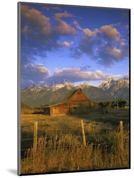 Barn in Historic Homestead Mormon Row-Richard Cummins-Mounted Photographic Print