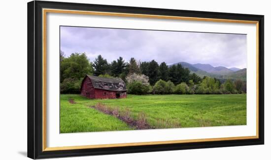 Barn in Keene Valley in Spring Adirondack Park, New York State, USA-null-Framed Photographic Print