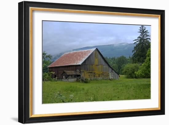 Barn in the Mist-George Johnson-Framed Photographic Print