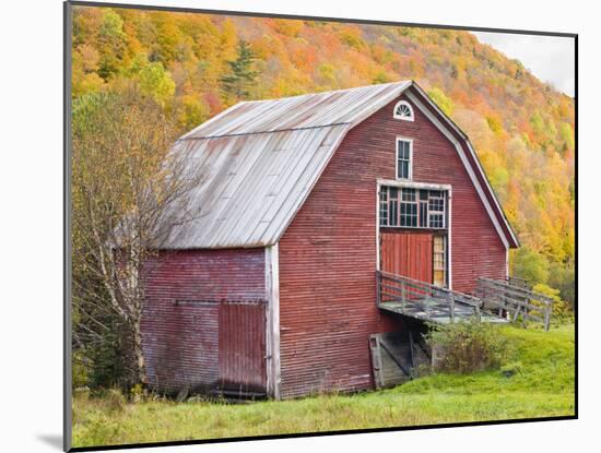 Barn in Vermont's Green Mountains, Hancock, Vermont, USA-Jerry & Marcy Monkman-Mounted Photographic Print
