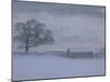 Barn in Winter, Derbyshire Dales, Derbyshire, England, United Kingdom, Europe-Frank Fell-Mounted Photographic Print