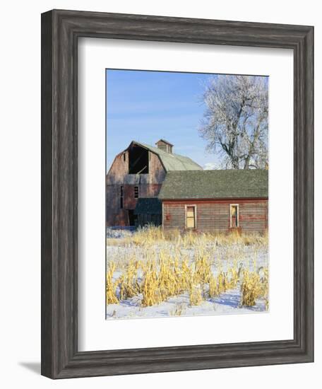 Barn in Winter-Scott T. Smith-Framed Photographic Print