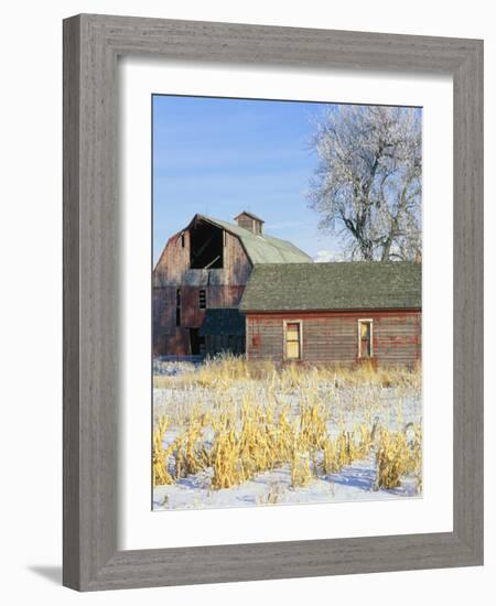 Barn in Winter-Scott T. Smith-Framed Photographic Print