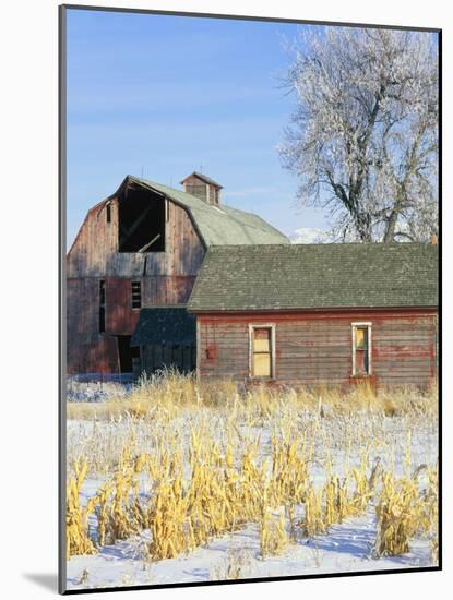 Barn in Winter-Scott T. Smith-Mounted Photographic Print