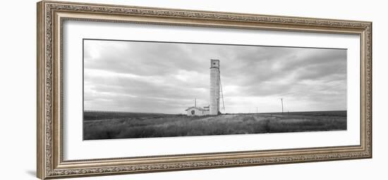 Barn Near a Silo in a Field, Texas Panhandle, Texas, USA-null-Framed Photographic Print