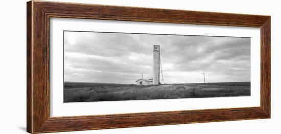 Barn Near a Silo in a Field, Texas Panhandle, Texas, USA-null-Framed Photographic Print