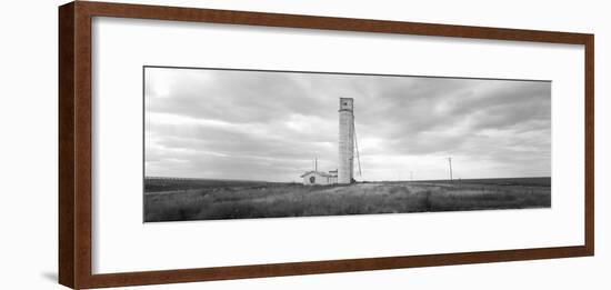 Barn Near a Silo in a Field, Texas Panhandle, Texas, USA-null-Framed Photographic Print