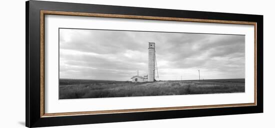 Barn Near a Silo in a Field, Texas Panhandle, Texas, USA-null-Framed Photographic Print