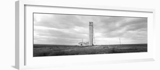 Barn Near a Silo in a Field, Texas Panhandle, Texas, USA-null-Framed Photographic Print