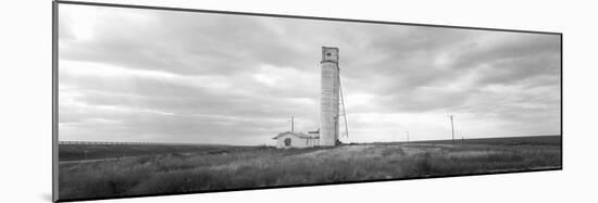Barn Near a Silo in a Field, Texas Panhandle, Texas, USA-null-Mounted Photographic Print