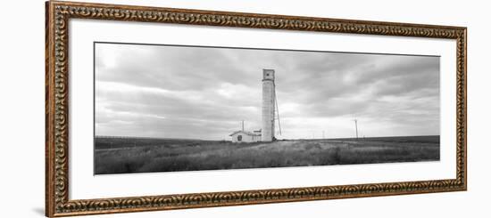 Barn Near a Silo in a Field, Texas Panhandle, Texas, USA-null-Framed Photographic Print