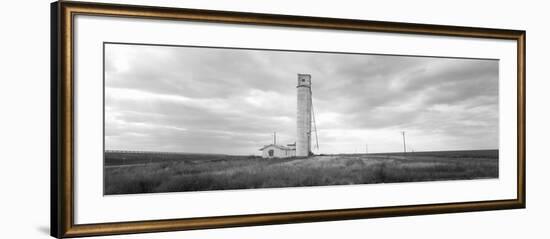 Barn Near a Silo in a Field, Texas Panhandle, Texas, USA-null-Framed Photographic Print