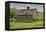 Barn near Colfax with wheat fields, Eastern Washington-Darrell Gulin-Framed Premier Image Canvas