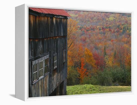 Barn Near Lush Hill, North Landgrove, Green Mountains, Vermont, USA-Scott T. Smith-Framed Premier Image Canvas