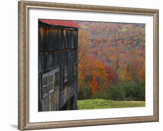 Barn Near Lush Hill, North Landgrove, Green Mountains, Vermont, USA-Scott T. Smith-Framed Photographic Print