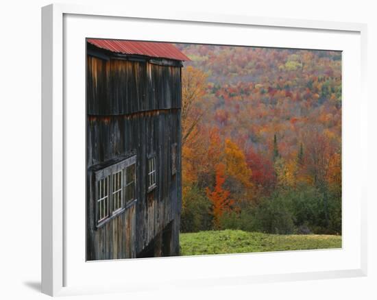 Barn Near Lush Hill, North Landgrove, Green Mountains, Vermont, USA-Scott T. Smith-Framed Photographic Print