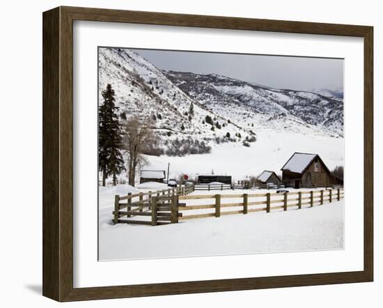 Barn Near Snowmass Village, Aspen Region, Rocky Mountains, Colorado, USA-Richard Cummins-Framed Photographic Print