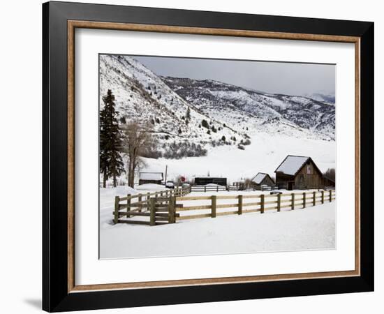 Barn Near Snowmass Village, Aspen Region, Rocky Mountains, Colorado, USA-Richard Cummins-Framed Photographic Print