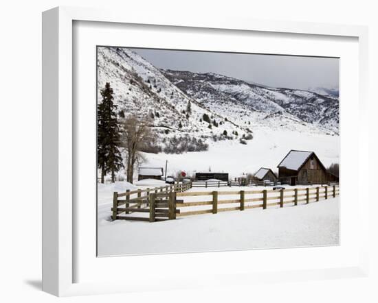 Barn Near Snowmass Village, Aspen Region, Rocky Mountains, Colorado, USA-Richard Cummins-Framed Photographic Print