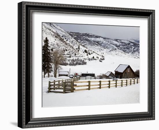 Barn Near Snowmass Village, Aspen Region, Rocky Mountains, Colorado, USA-Richard Cummins-Framed Photographic Print