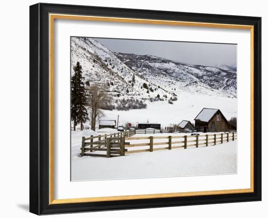 Barn Near Snowmass Village, Aspen Region, Rocky Mountains, Colorado, USA-Richard Cummins-Framed Photographic Print