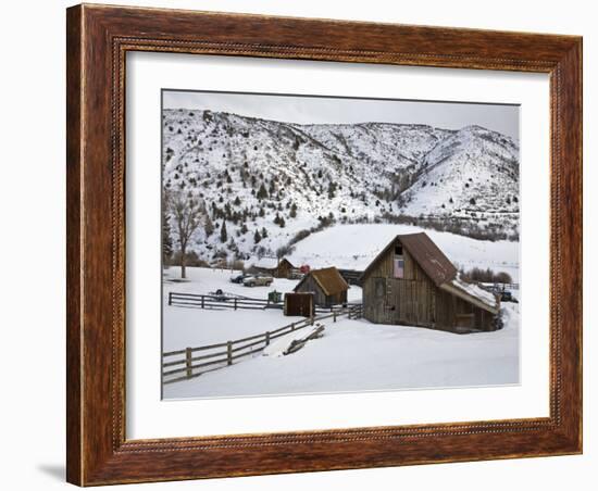 Barn Near Snowmass Village, Aspen Region, Rocky Mountains, Colorado, USA-Richard Cummins-Framed Photographic Print