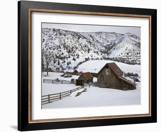 Barn Near Snowmass Village, Aspen Region, Rocky Mountains, Colorado, USA-Richard Cummins-Framed Photographic Print