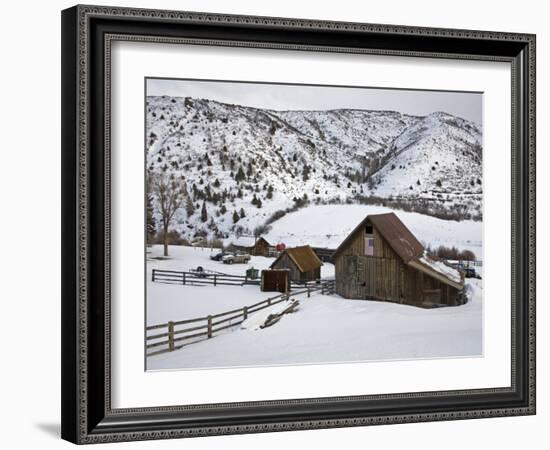 Barn Near Snowmass Village, Aspen Region, Rocky Mountains, Colorado, USA-Richard Cummins-Framed Photographic Print