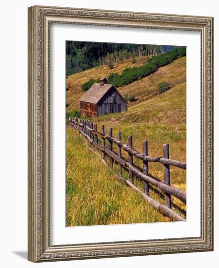 Barn on Last Dollar Road near Telluride, Colorado, USA-Julie Eggers-Framed Photographic Print