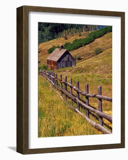 Barn on Last Dollar Road near Telluride, Colorado, USA-Julie Eggers-Framed Photographic Print