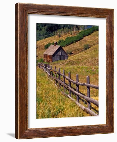 Barn on Last Dollar Road near Telluride, Colorado, USA-Julie Eggers-Framed Photographic Print