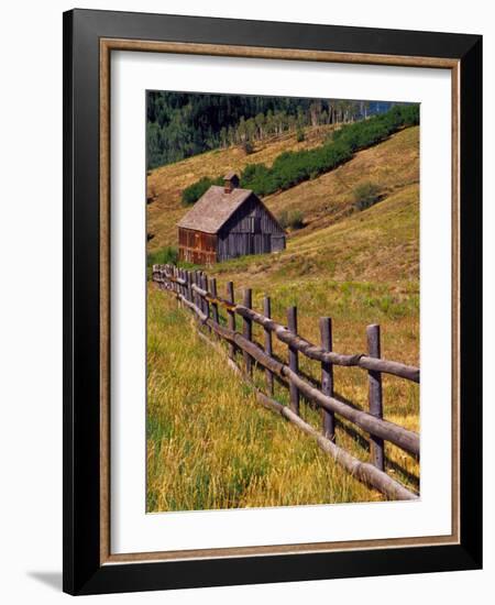 Barn on Last Dollar Road near Telluride, Colorado, USA-Julie Eggers-Framed Photographic Print
