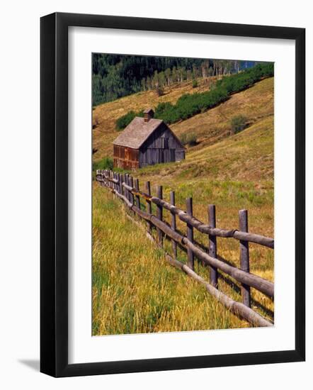 Barn on Last Dollar Road near Telluride, Colorado, USA-Julie Eggers-Framed Photographic Print