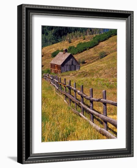 Barn on Last Dollar Road near Telluride, Colorado, USA-Julie Eggers-Framed Photographic Print