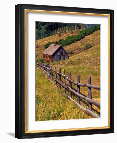 Barn on Last Dollar Road near Telluride, Colorado, USA-Julie Eggers-Framed Photographic Print