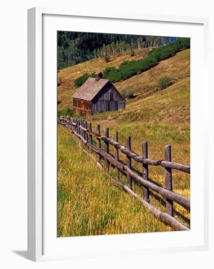 Barn on Last Dollar Road near Telluride, Colorado, USA-Julie Eggers-Framed Photographic Print