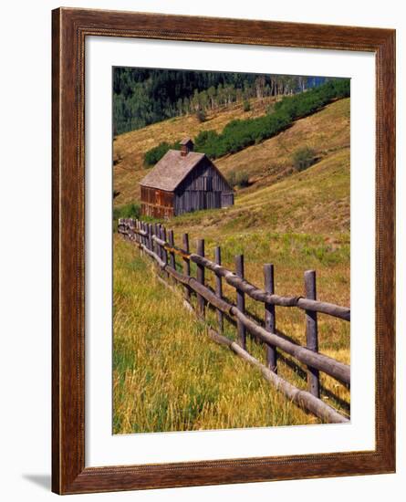 Barn on Last Dollar Road near Telluride, Colorado, USA-Julie Eggers-Framed Photographic Print