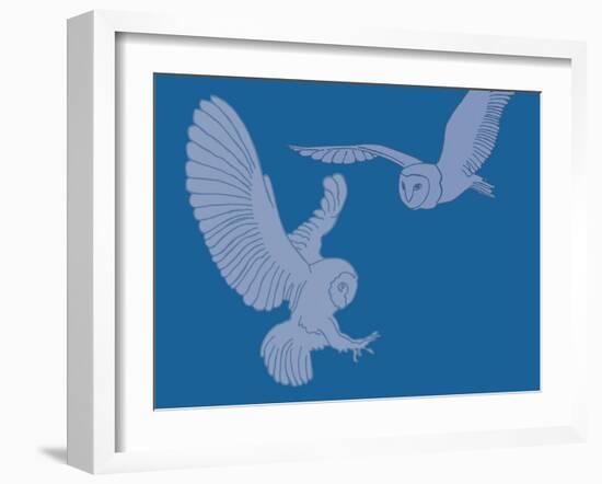 Barn Owls  2017  (Digital)-Sarah Hough-Framed Giclee Print