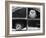 Barn Owls Looking out of a Barn Window Germany-Dietmar Nill-Framed Photographic Print