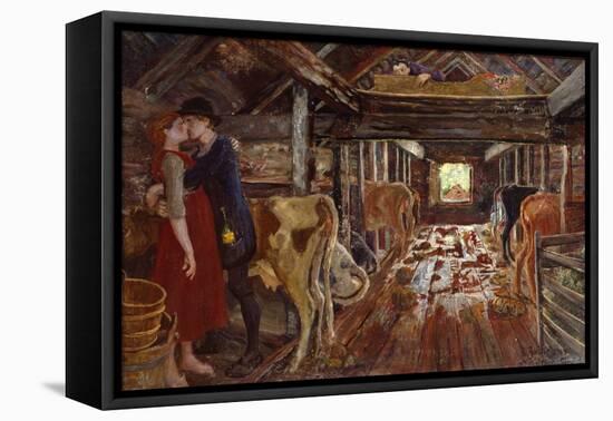 Barn Proposal, 1904-Nikolai Astrup-Framed Premier Image Canvas